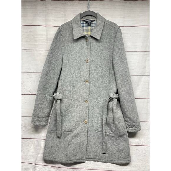 Abercrombie & Fitch Jackets & Blazers - Abercrombie & Fitch gray wool blend jacket trench coat size L